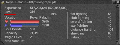 Signature for player Royal Paladin